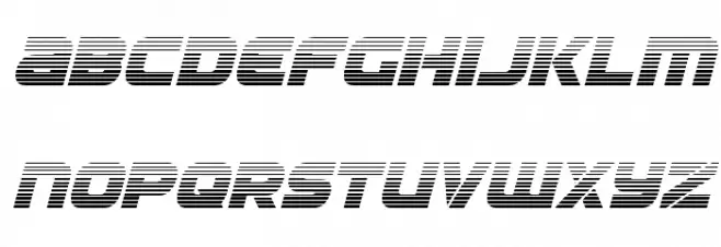 Ozda Gradient Italic Font LOWERCASE