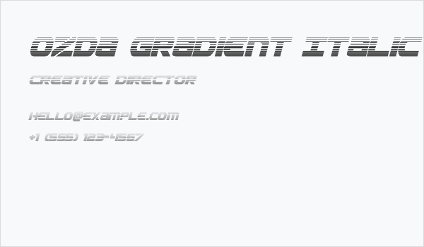 Ozda Gradient Italic Business Card