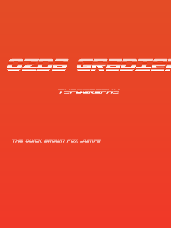 Ozda Gradient Italic Poster