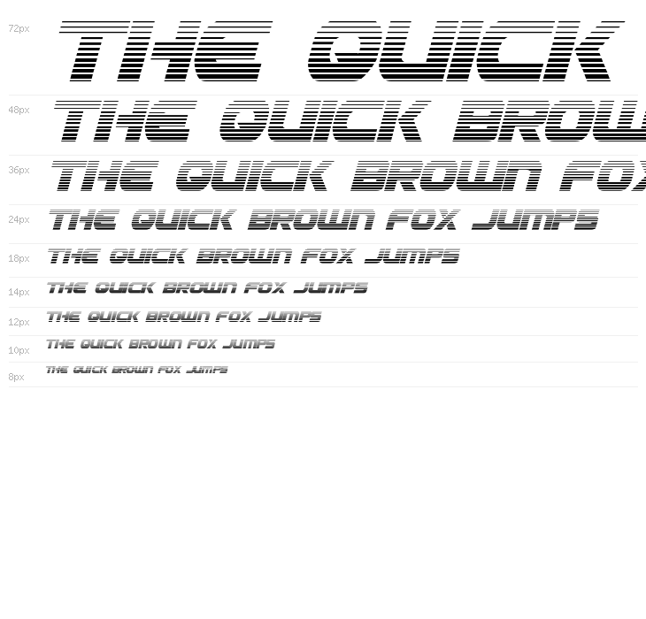 Ozda Gradient Italic Waterfall