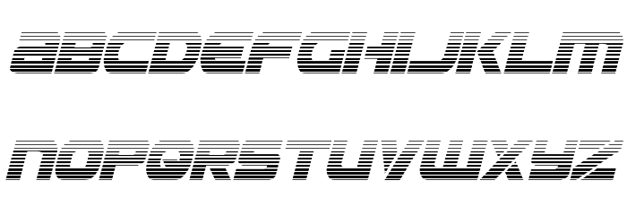 Ozda Gradient Italic Font LOWERCASE