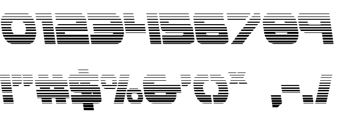 Ozda Gradient Leftalic Font OTHER CHARS