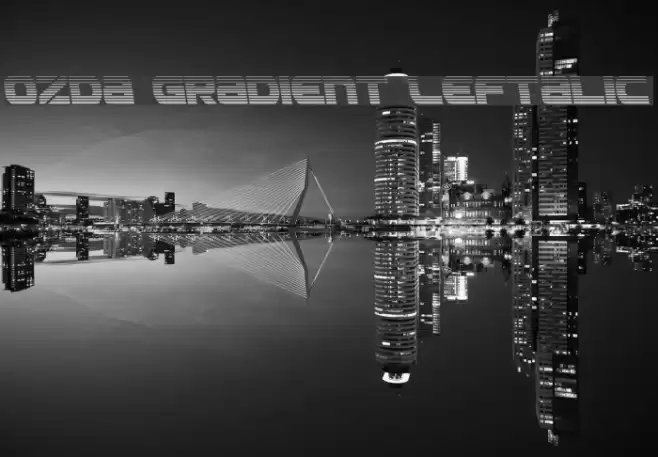 Ozda Gradient Leftalic Font examples