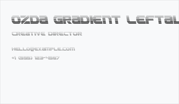 Ozda Gradient Leftalic Business Card