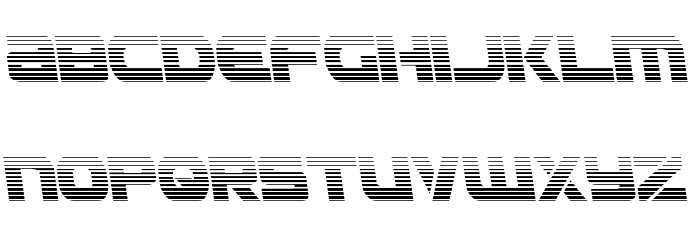 Ozda Gradient Leftalic Font LOWERCASE