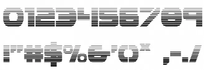 Ozda Gradient Regular Font OTHER CHARS