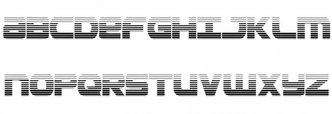 Ozda Gradient Regular Font Litere mari