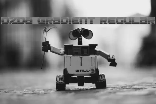 Ozda Gradient Regular Font examples