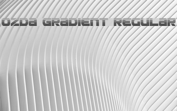 Ozda Gradient Regular Font examples