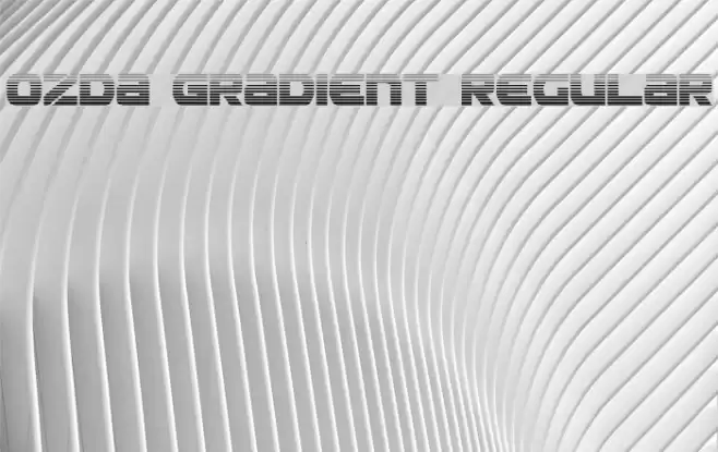Ozda Gradient Regular Font examples