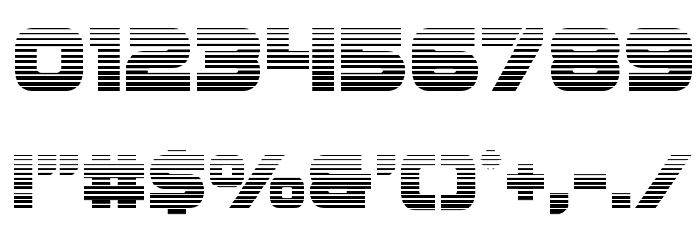Ozda Gradient Font OTHER CHARS