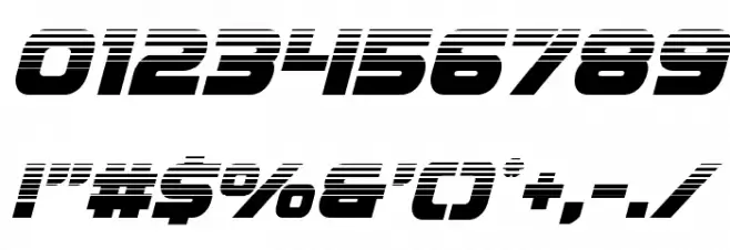 Ozda Halftone Italic Font OTHER CHARS