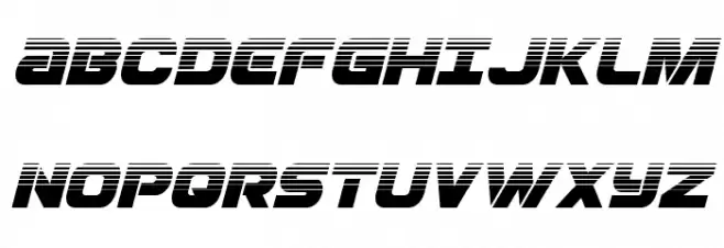 Ozda Halftone Italic 字体 大写
