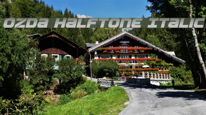 Ozda Halftone Italic Example 3