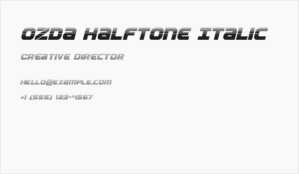 Ozda Halftone Italic Business Card