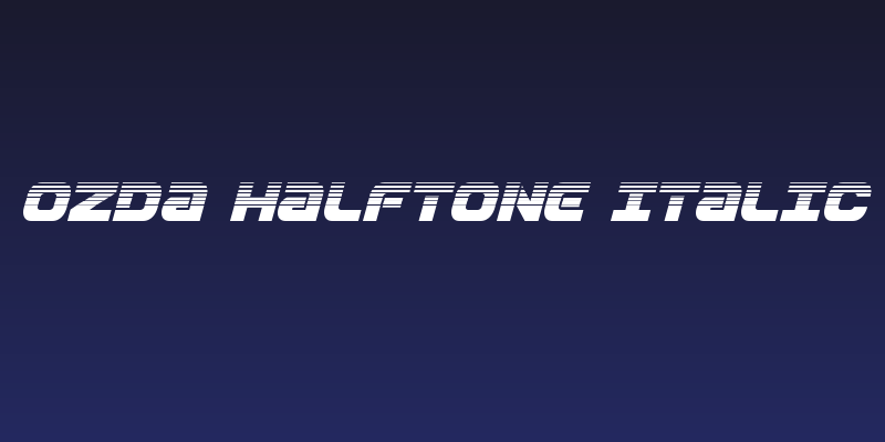 Ozda Halftone Italic Social Header