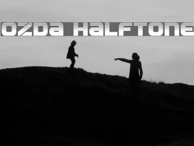 Ozda Halftone Font examples