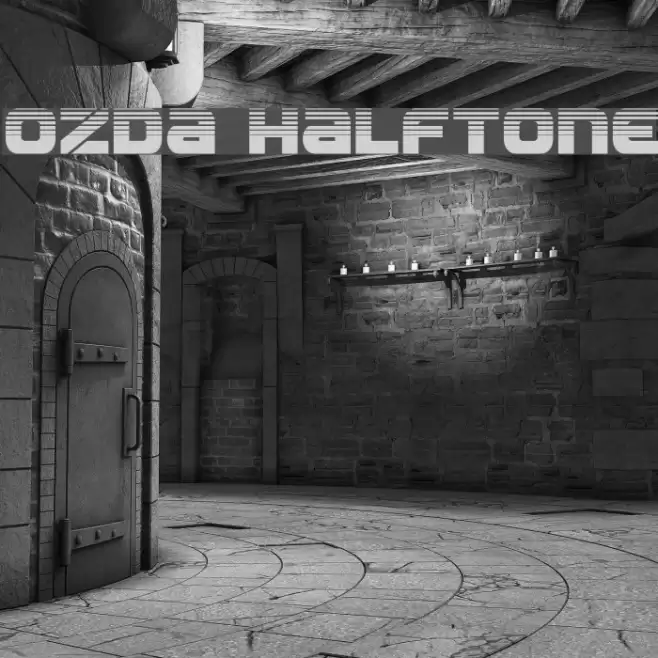 Ozda Halftone Font examples