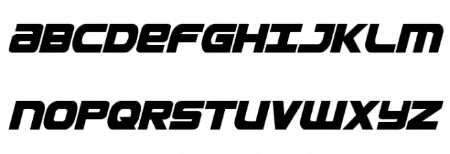 Ozda Italic 字体 大写