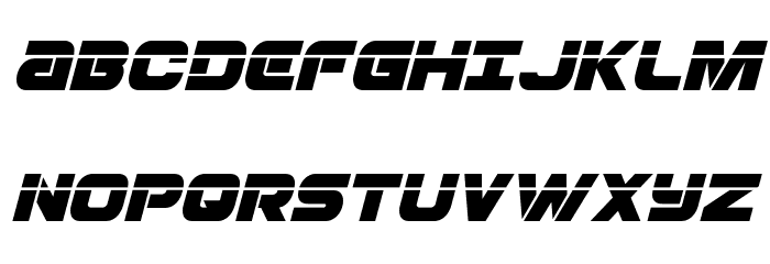 Ozda Laser Italic फ़ॉन्ट अपरकेस