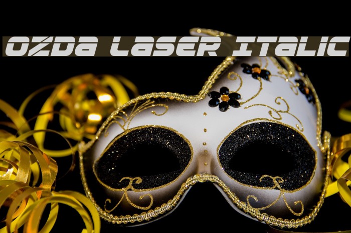 Ozda Laser Italic Font examples