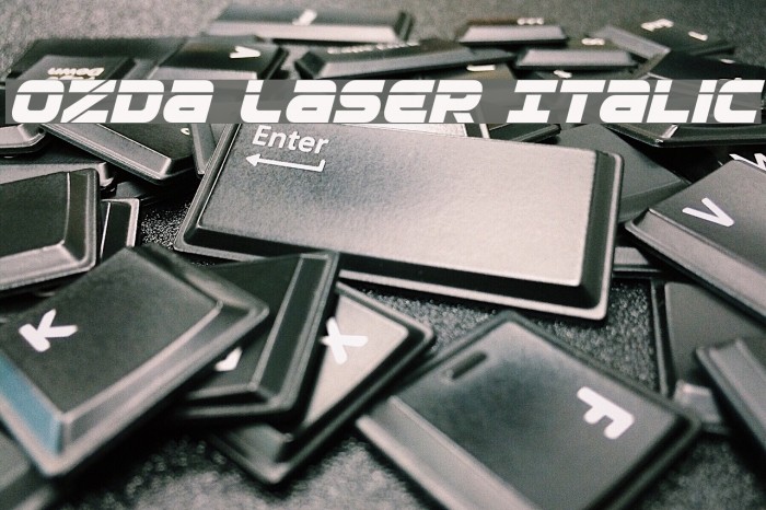 Ozda Laser Italic Font examples