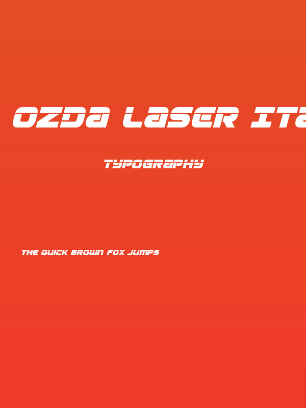 Ozda Laser Italic Poster