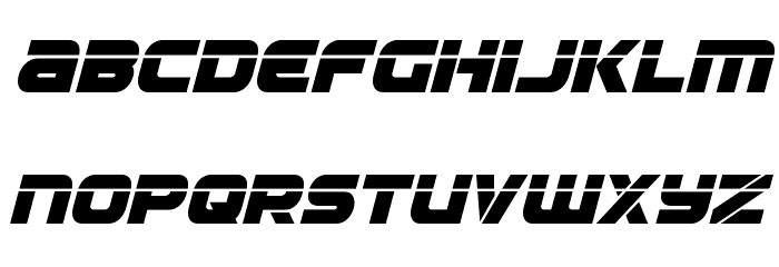 Ozda Laser Italic Font LOWERCASE