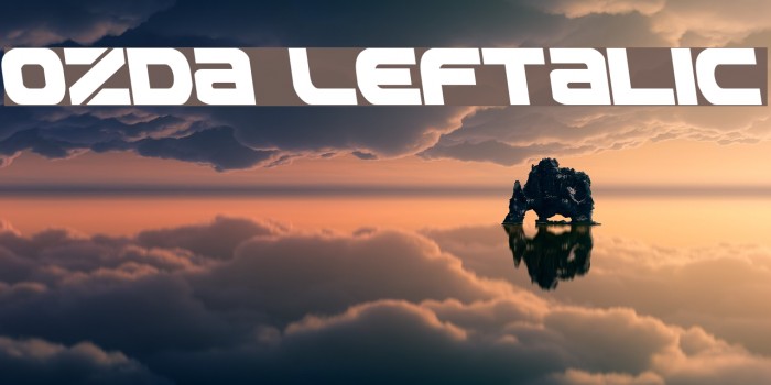 Ozda Leftalic Font examples