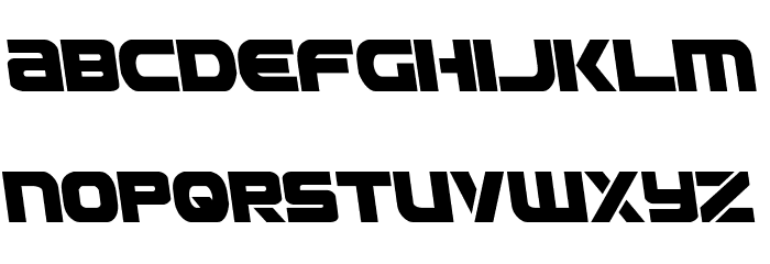Ozda Leftalic Font LOWERCASE