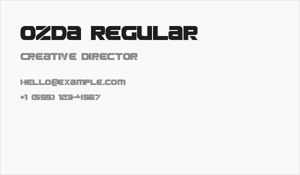 Ozda Regular Business Card