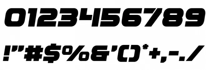 Ozda Semi-Italic Font OTHER CHARS