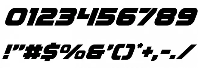 Ozda Super-Italic Font OTHER CHARS