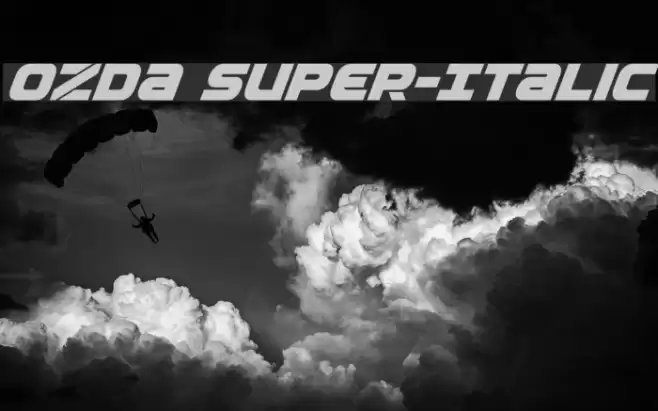 Ozda Super-Italic Font examples