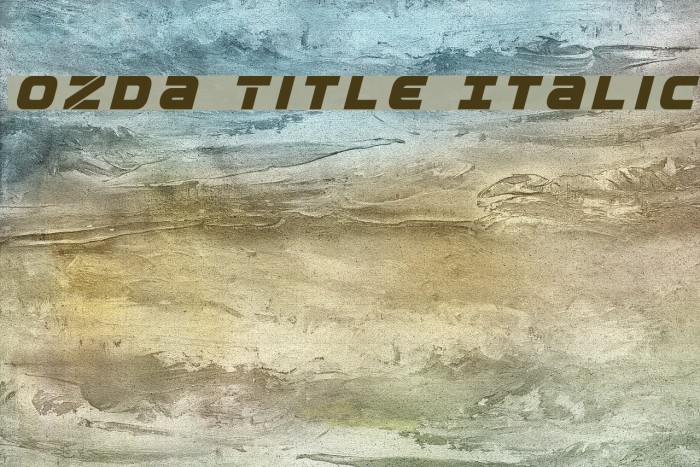 Ozda Title Italic Font examples