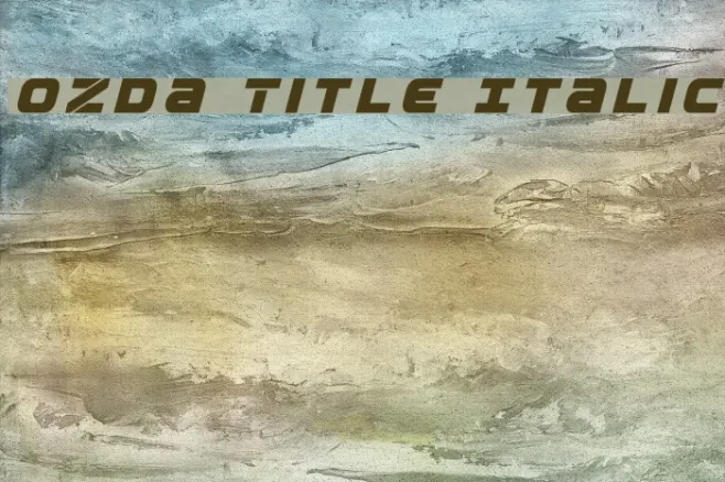 Ozda Title Italic Example 1