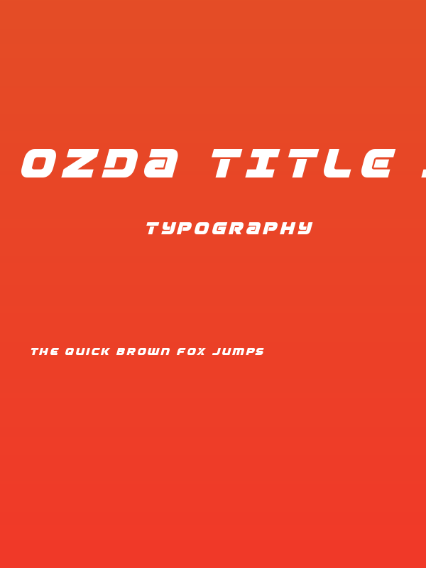 Ozda Title Italic Poster