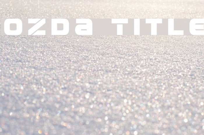 Ozda Title Font examples