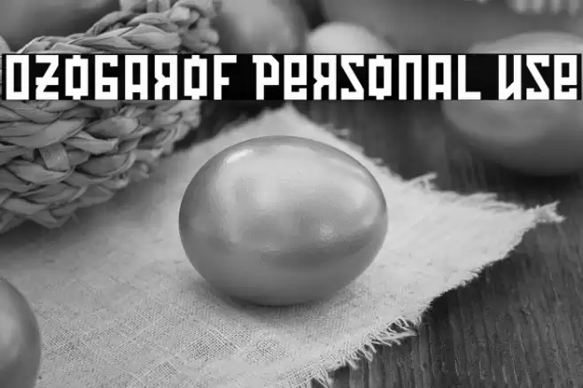 Ozobarof Personal Use 字体 examples