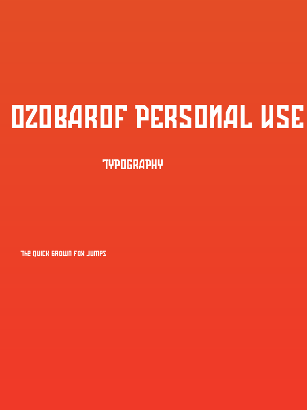 Ozobarof Personal Use Poster