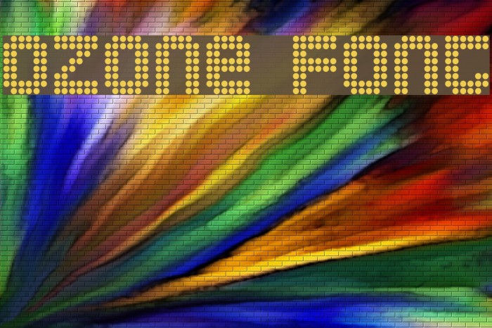 Ozone Font examples