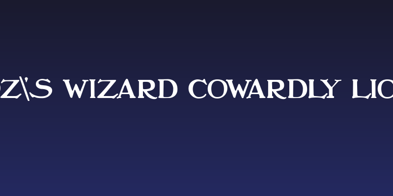 Oz's Wizard Cowardly Lion Social Header