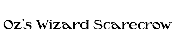 Oz's Wizard Scarecrow Font