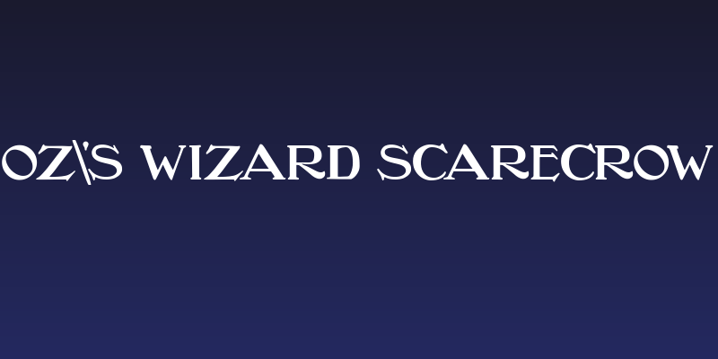 Oz's Wizard Scarecrow Social Header