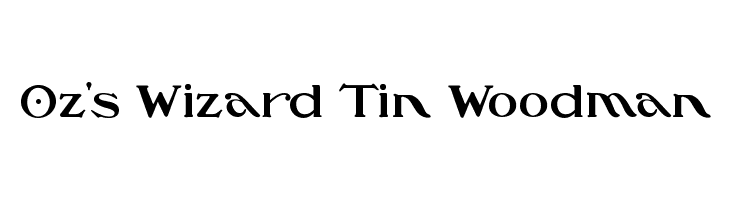 Oz's Wizard Tin Woodman  Free Fonts Download