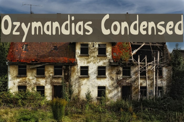 Ozymandias Condensed Font examples