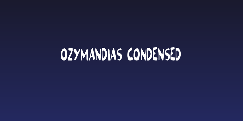 Ozymandias Condensed Social Header