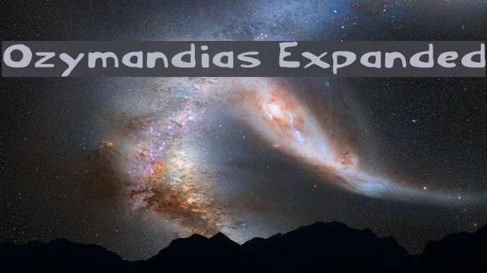 Ozymandias Expanded Font examples