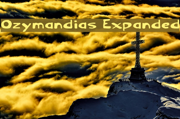 Ozymandias Expanded Font examples