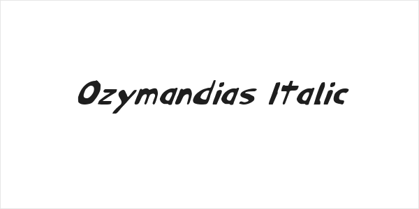 Ozymandias Italic Logo